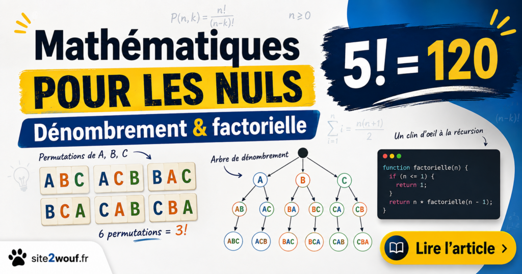 Mathématiques pour les nuls : Dénombrement et factorielle