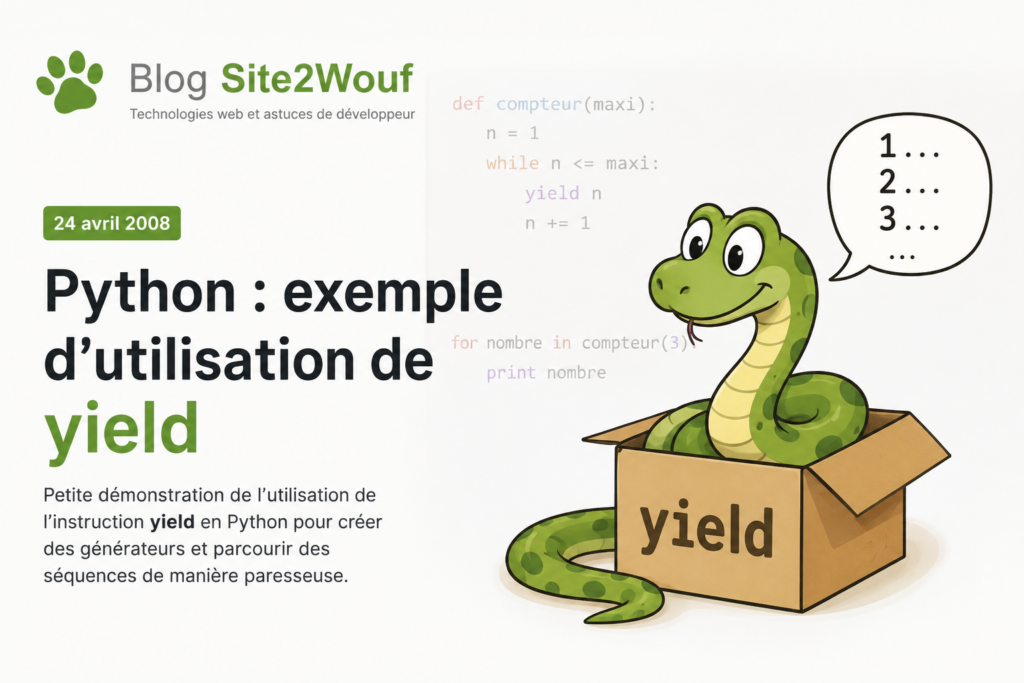 Python, exemple d'utilisation de yield