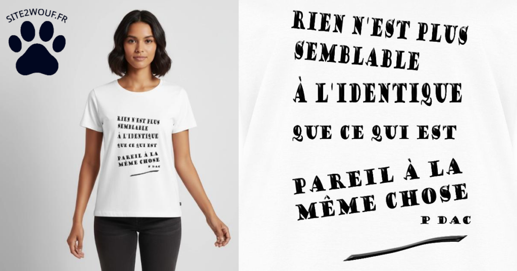 Rien n’est plus semblable à l’identique que ce qui est pareil à la même chose.