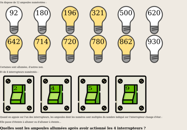 Nouvelle page du site2wouf.fr : Les 12 ampoules