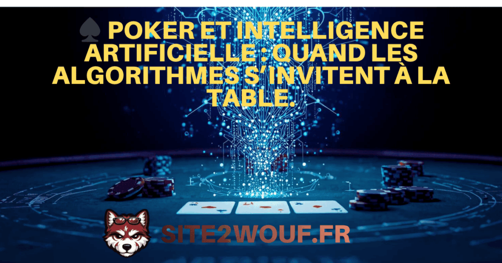 Poker et intelligence artificielle : quand les algorithmes s’invitent à la table.