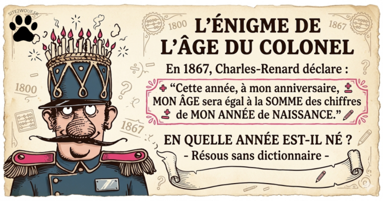 Rétro Math : L'âge du colonel