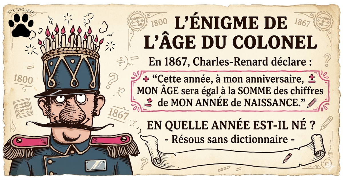 Rétro Math : L'âge du colonel