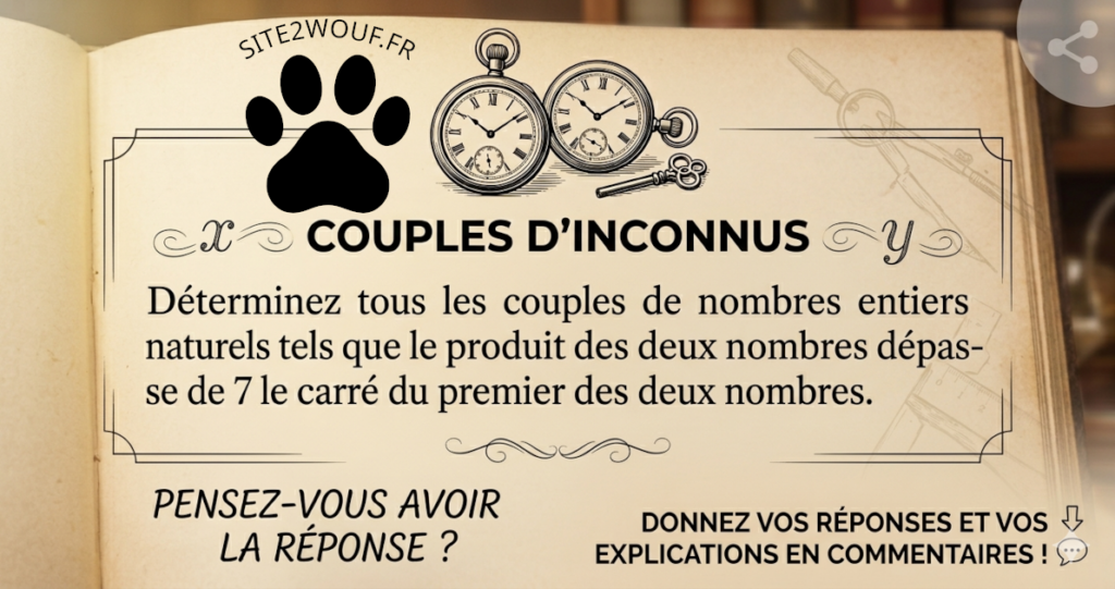 Rétro Math : Couple d'inconnus