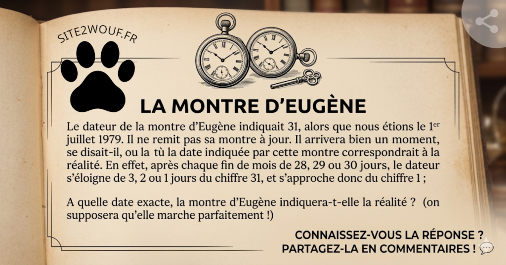 Rétro Math : La montre d'Eugène