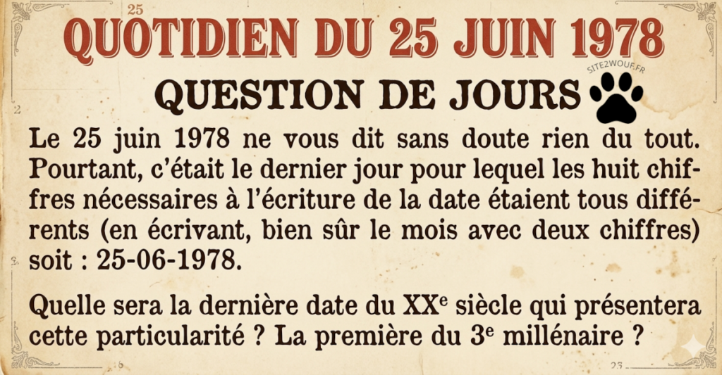 Rétro Math : Question de date