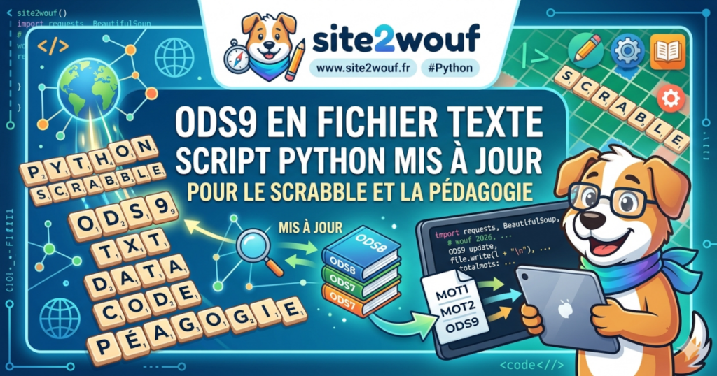 ODS9 en fichier texte : Script Python mis à jour
