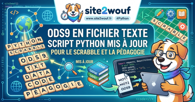 ODS9 en fichier texte : Script Python mis à jour