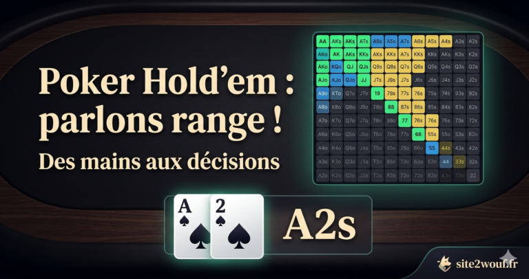 Comprendre les ranges au poker Hold’em : mains génériques, positions, open, call, 3-bet, micro limites, probabilités, équité et outils d’entraînement.