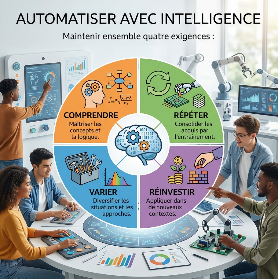 comprendre, répéter, varier et réinvestir.