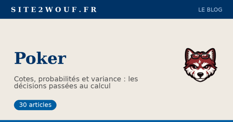 Poker — cotes, probabilités et variance