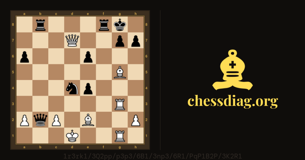 Diagramme d'échecs : Westerinen-Sigurjonson New York 1939 #chess