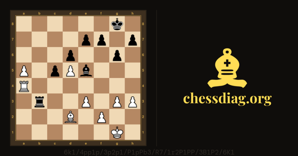 Diagramme d'échecs : Une finale logique 1974 #chess