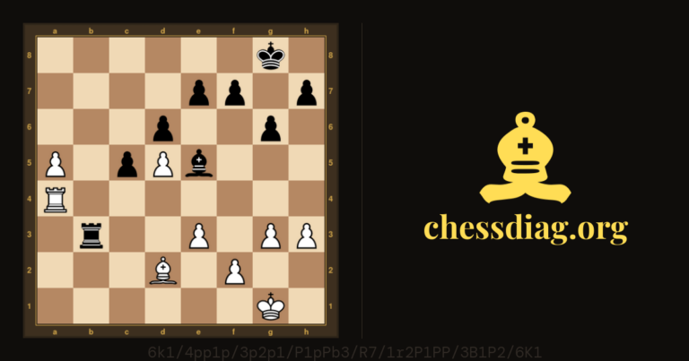 Diagramme d'échecs : Une finale logique 1974 #chess