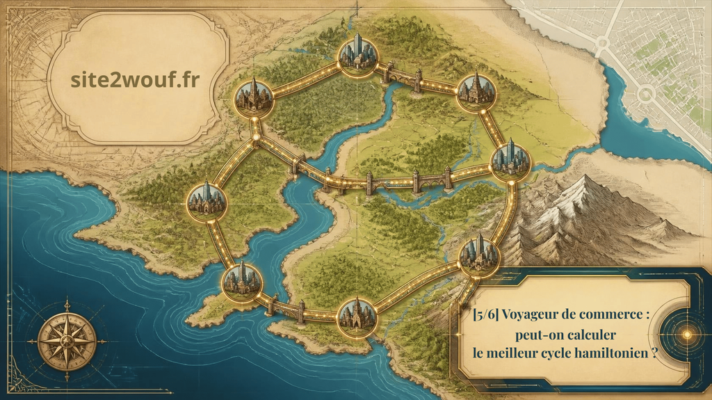 illustration : Voyageur de commerce : peut-on calculer le meilleur cycle hamiltonien ?