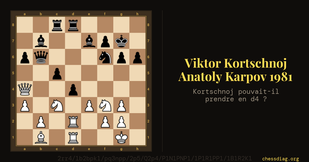Diagramme : Kortchnoï pouvait-il prendre en d4