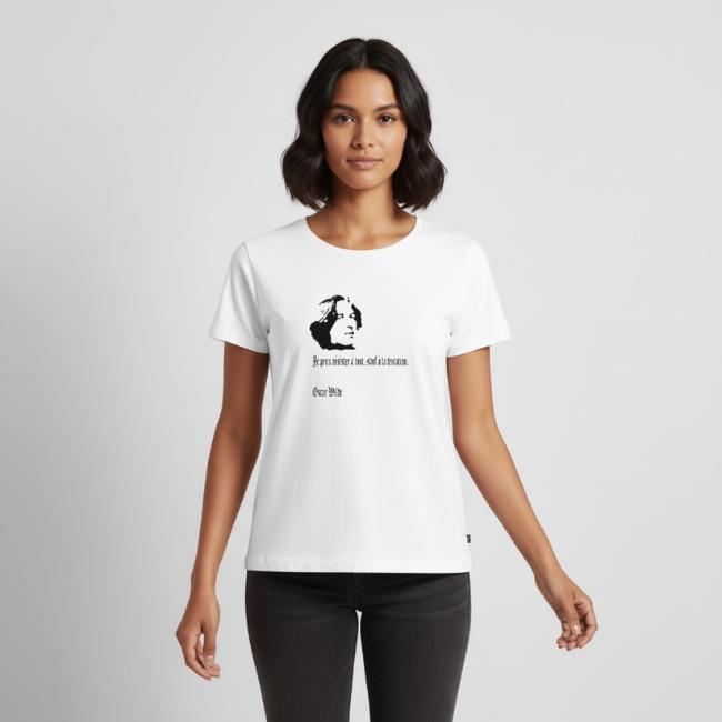 T-shirt : « Je peux résister à tout, sauf à la tentation », signé Oscar Wilde