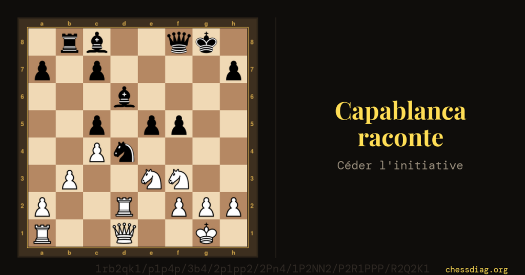Capablanca raconte — Céder l'initiative