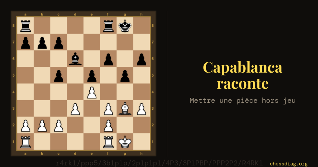 Capablanca raconte — Mettre une pièce hors jeu
