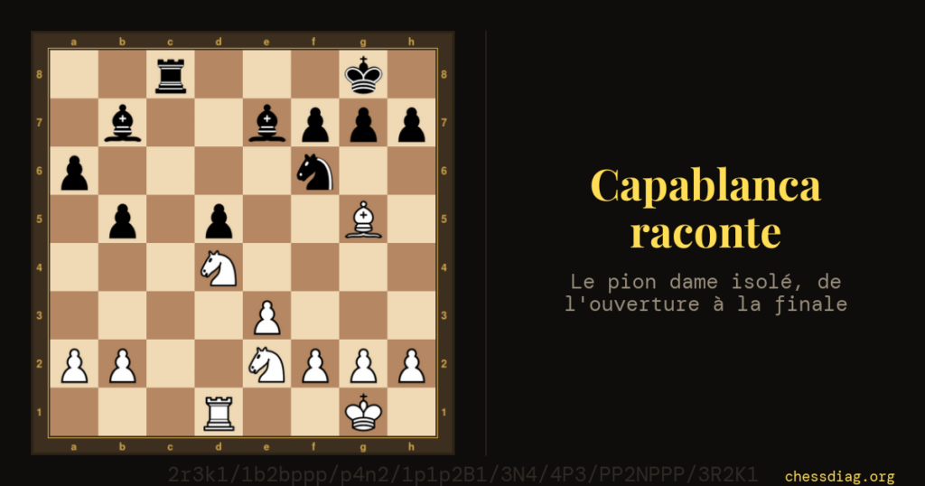 Capablanca-Teichmann 1913 : le pion dame noir isolé en d5