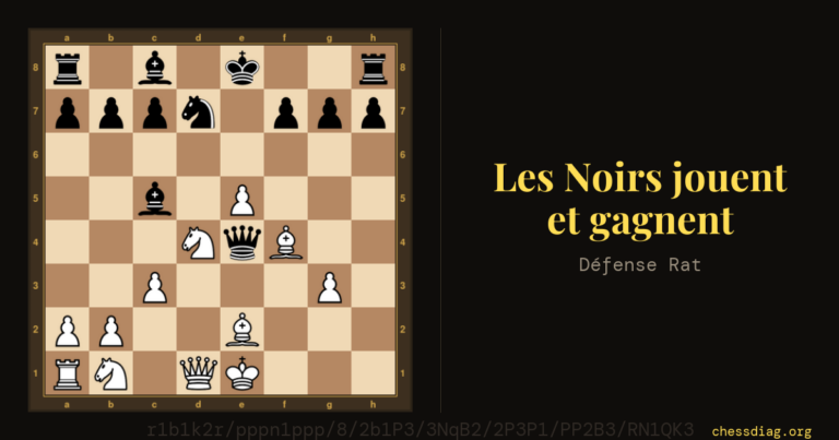Les Noirs jouent et gagnent — Défense Rat (13e coup)