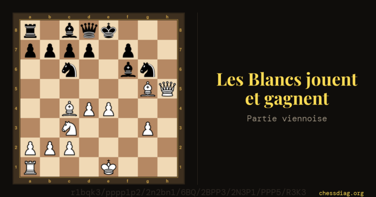 Les Blancs jouent et gagnent — Partie viennoise (12e coup)