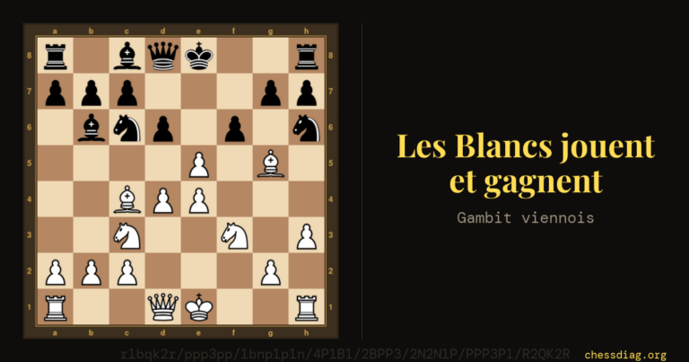 Les Blancs jouent et gagnent — Gambit viennois (9e coup)