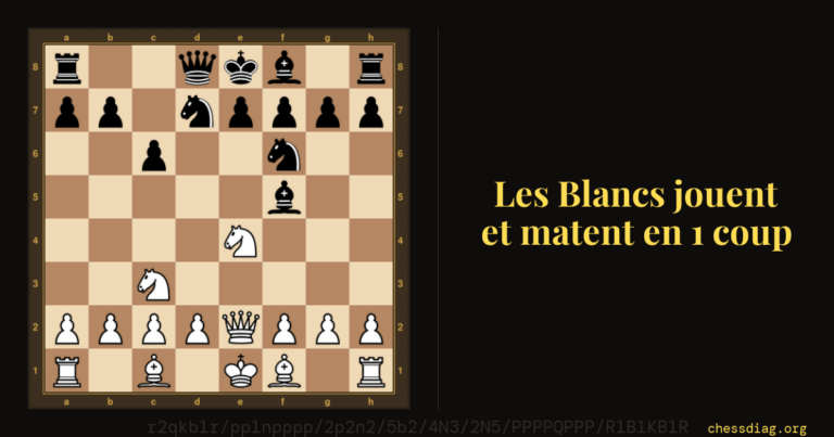 Oskam–Demmendal, Leyde 1933 : les Blancs jouent et matent en 1 coup