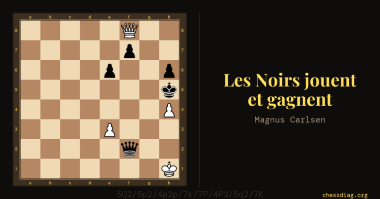 Les Noirs jouent et gagnent — Magnus Carlsen