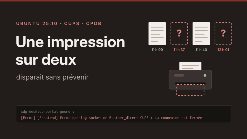 Ubuntu 25.10 : une impression sur deux disparaît sans prévenir